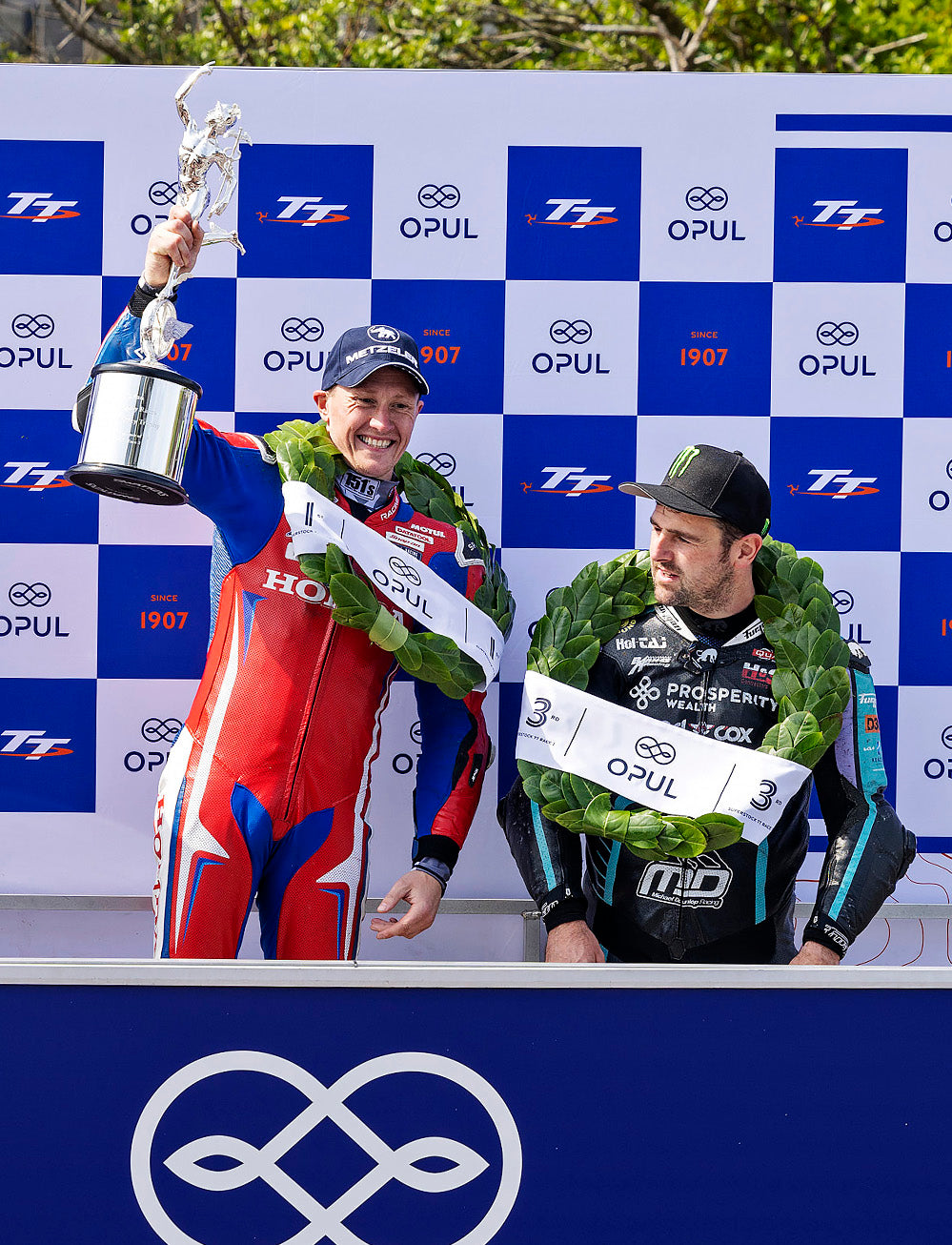 Isle of Man TT Races 2025 Opul Superstock TT Race 2  Podium Backdrop
